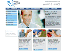 Tablet Screenshot of handandwristclinic.com